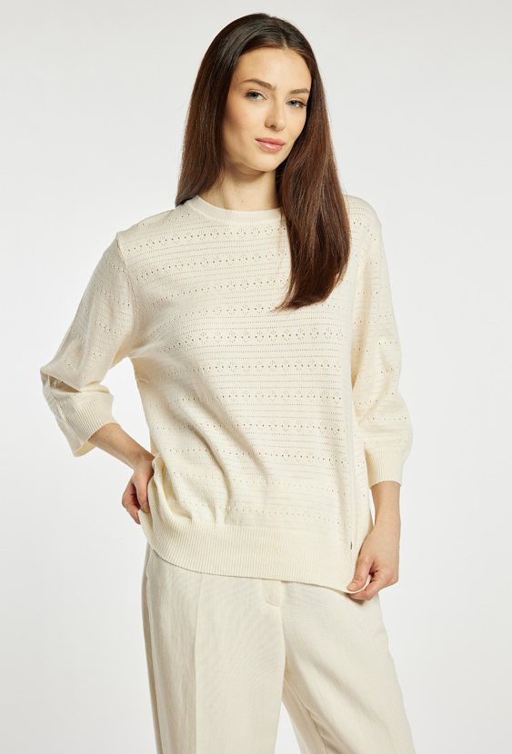 Ażurowy sweter damski