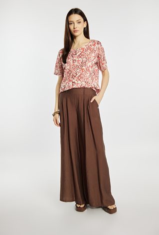 Spodnie wide leg z wiskozą