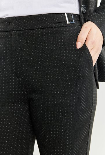 Spodnie damskie w kropki