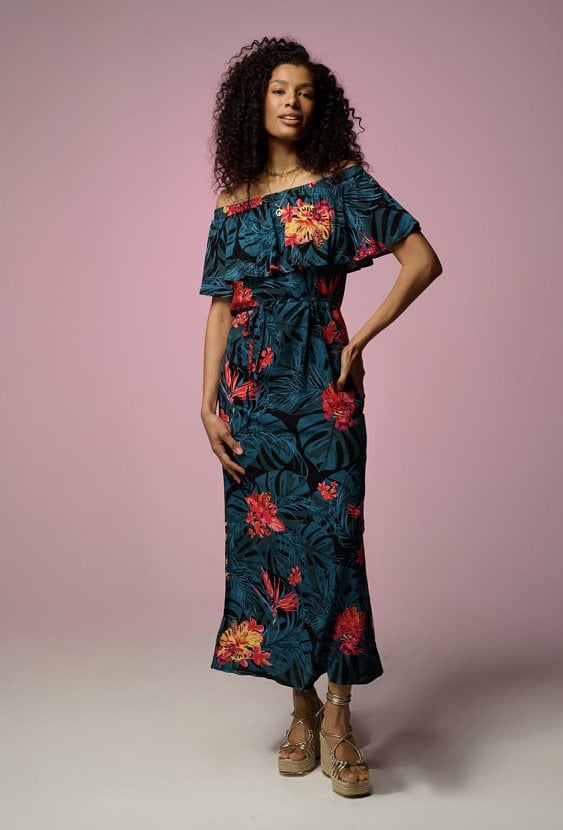 Sukienka z wiskozy  typu hiszpanka