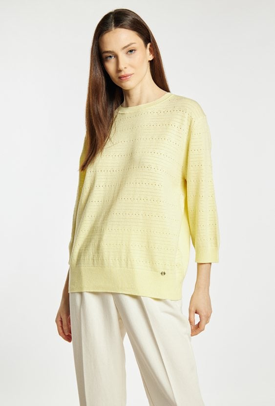 Ażurowy sweter damski