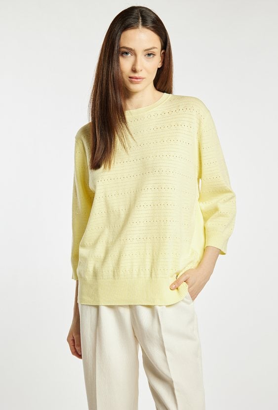 Ażurowy sweter damski