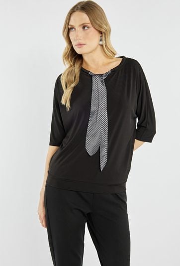 Bluzka z efektowym wiązaniem