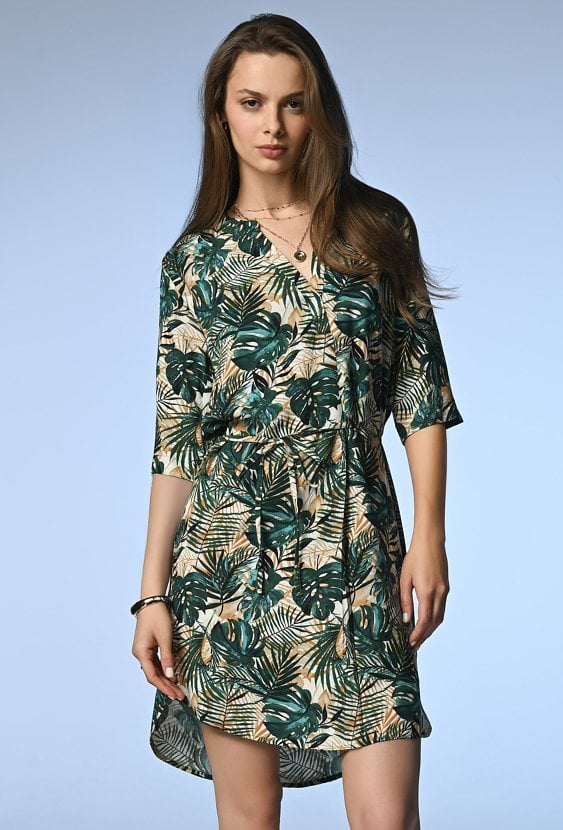 Wiskozowa sukienka typu kimono