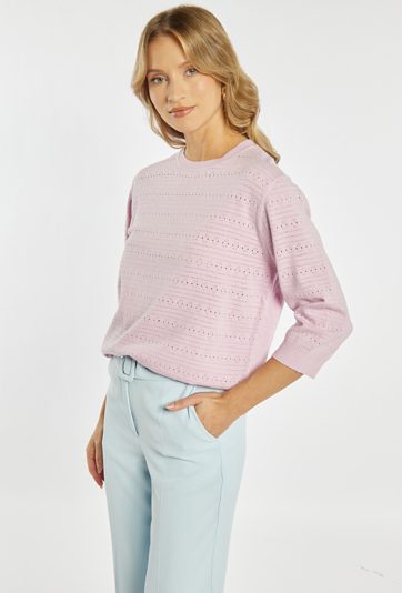 Ażurowy sweter damski