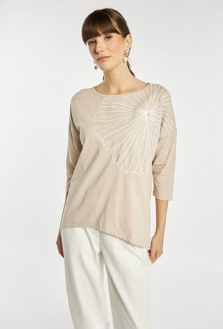 T-shirt damski z bawełną
