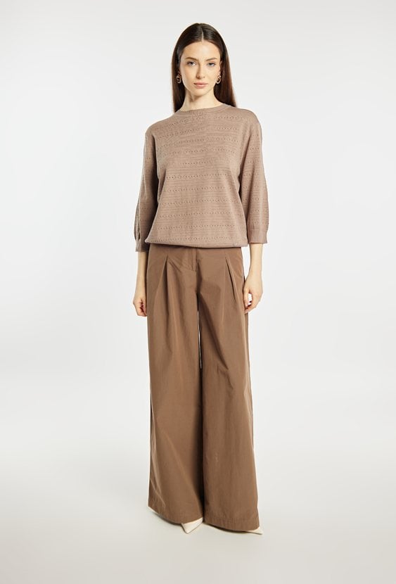 Ażurowy sweter damski