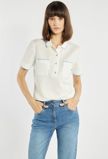 Bluzka damska z kołnierzem