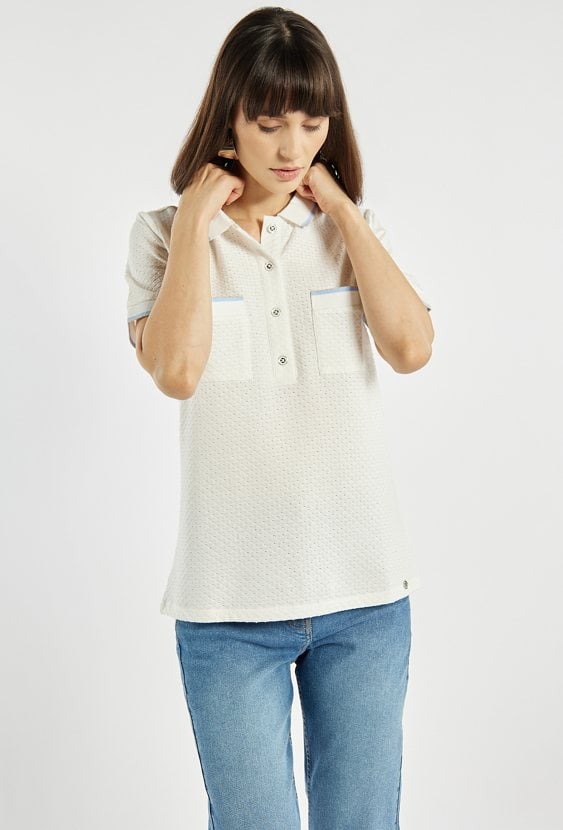 Bluzka damska z kołnierzem