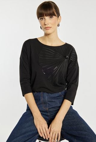 T-shirt damski z bawełną