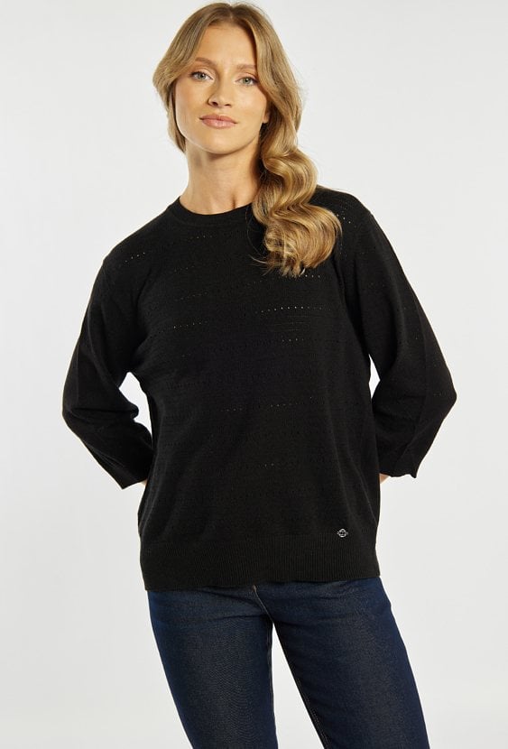 Ażurowy sweter damski