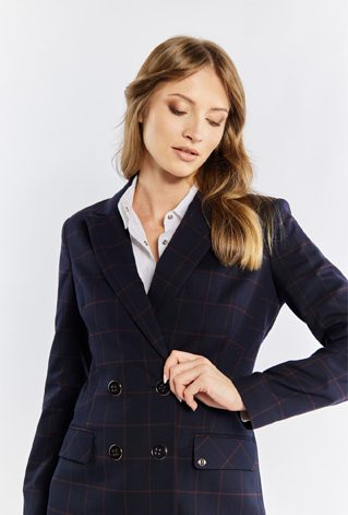 Marynarka w elegancką kratę