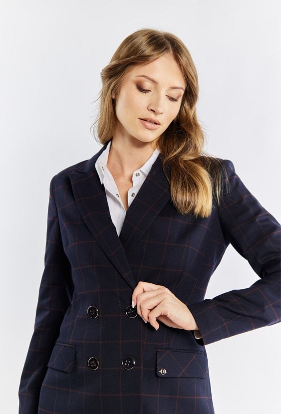 Marynarka w elegancką kratę