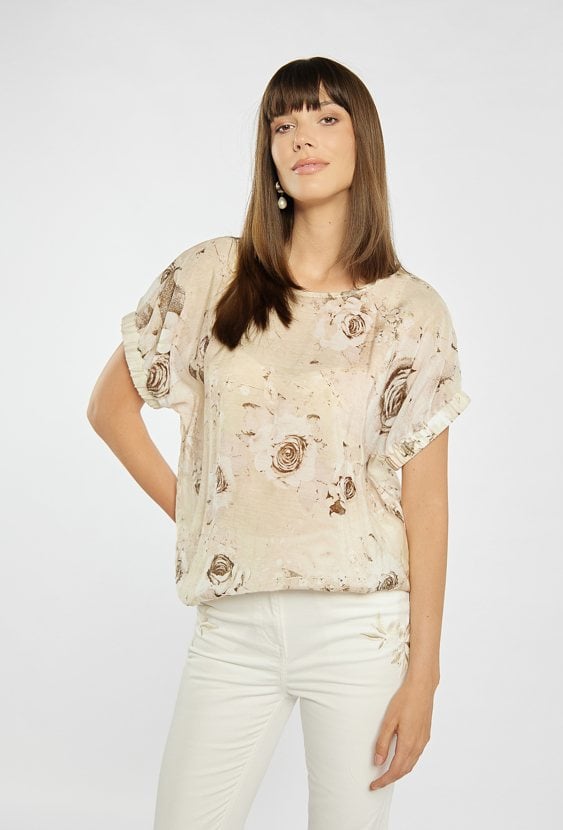Bluzka z kwiatowym wzorem