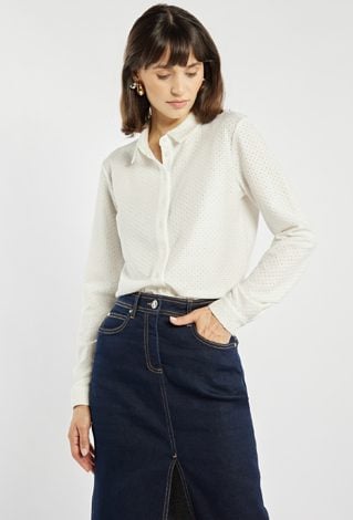 Elegancka, ażurowa koszula