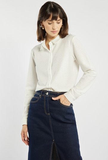 Elegancka, ażurowa koszula