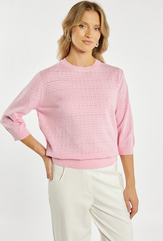 Ażurowy sweter damski