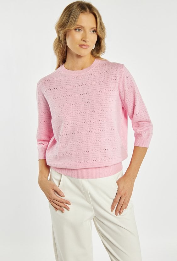 Ażurowy sweter damski