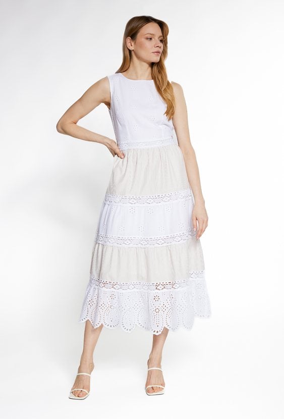 Ażurowa sukienka damska