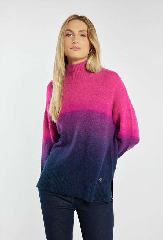 Sweter damski z domieszką wełny