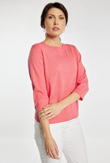 Ażurowy sweter damski