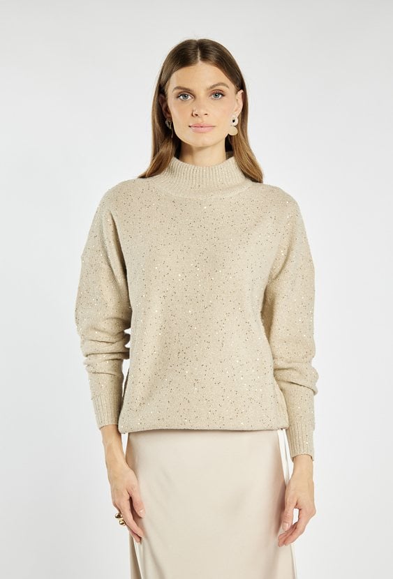 Stylowy sweter z cekinami