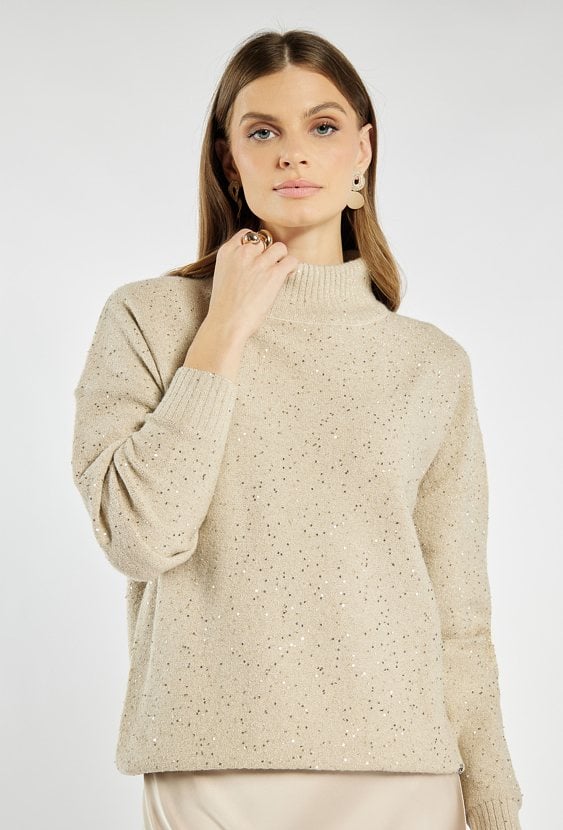 Stylowy sweter z cekinami