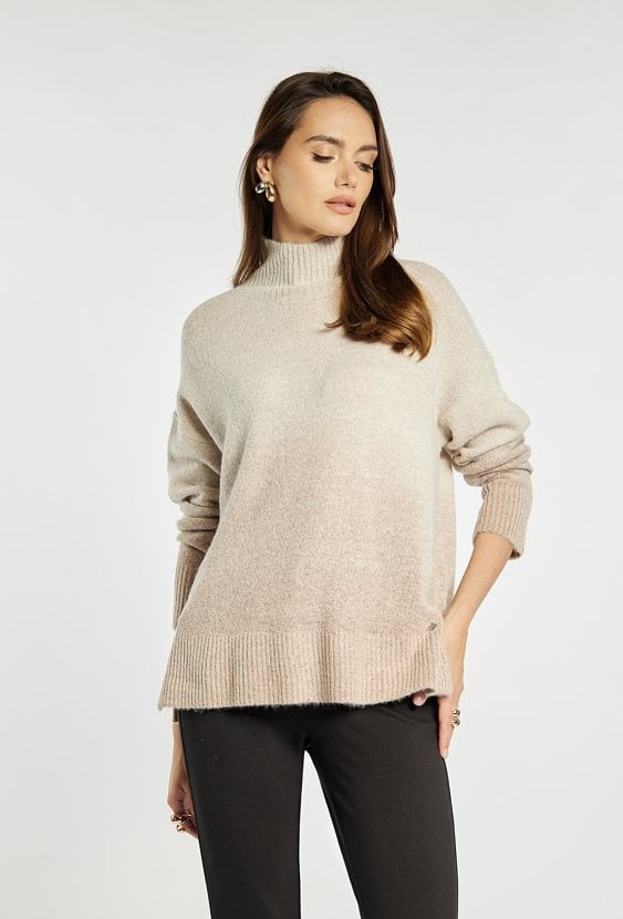 Sweter damski z domieszką wełny