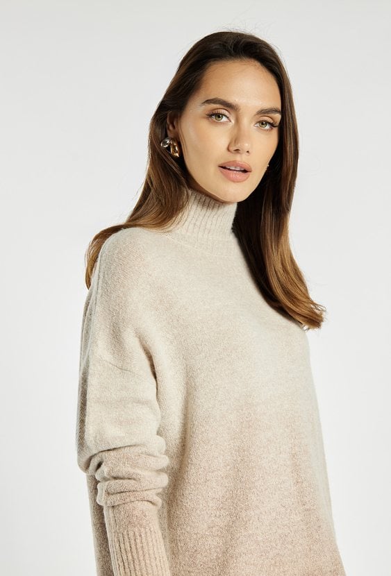 Sweter damski z domieszką wełny