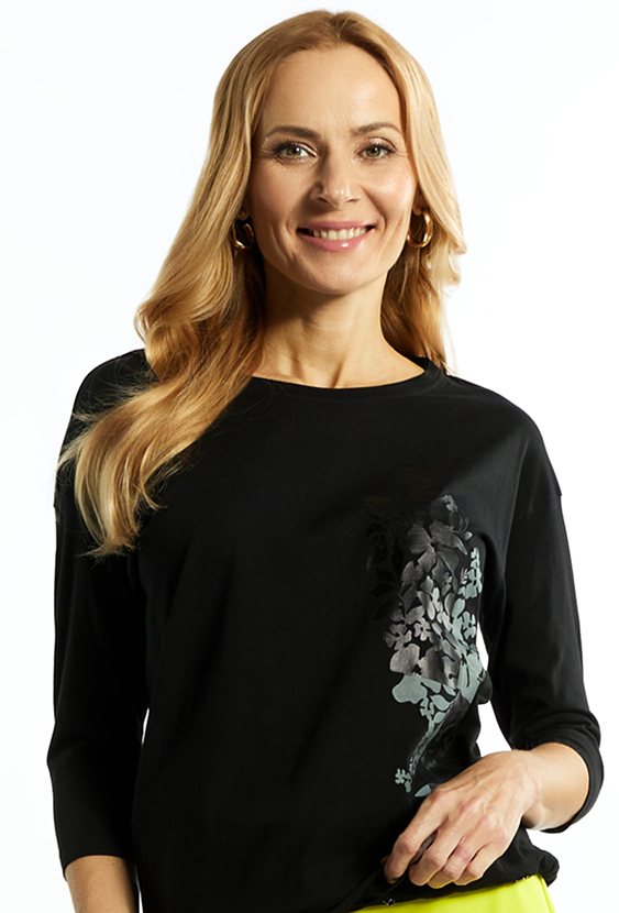 T-shirt damski ze ściągaczem