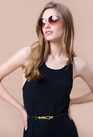 Czarna dopasowana sukienka z modalu