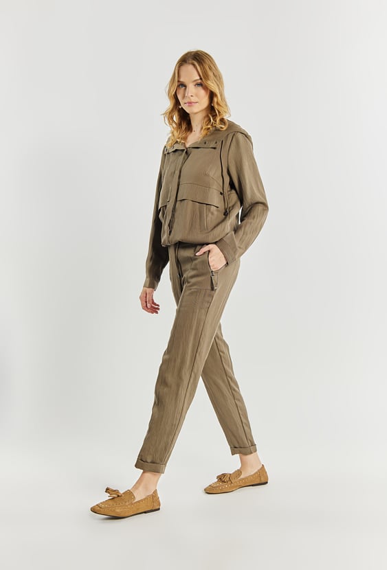 Spodnie damskie z wiązaniem