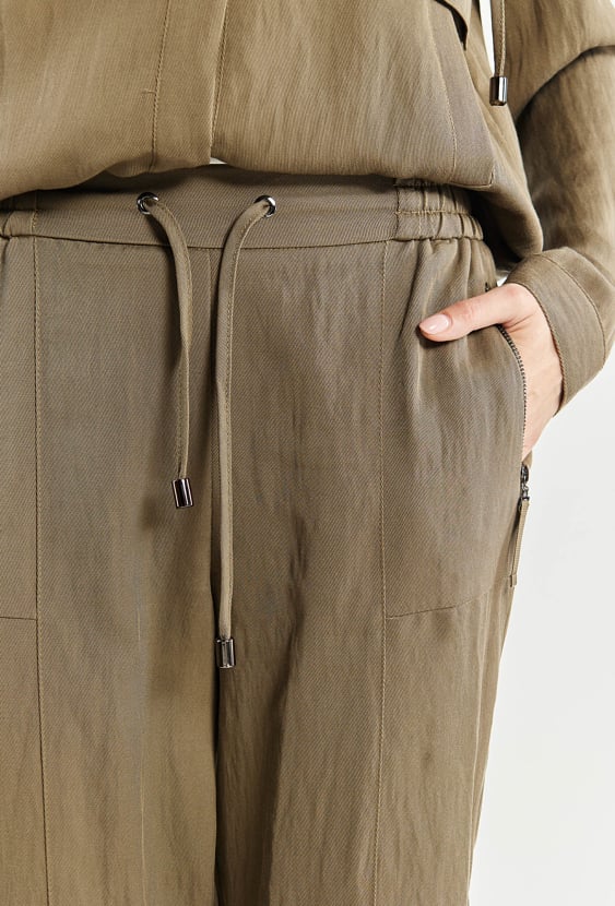 Spodnie damskie z wiązaniem