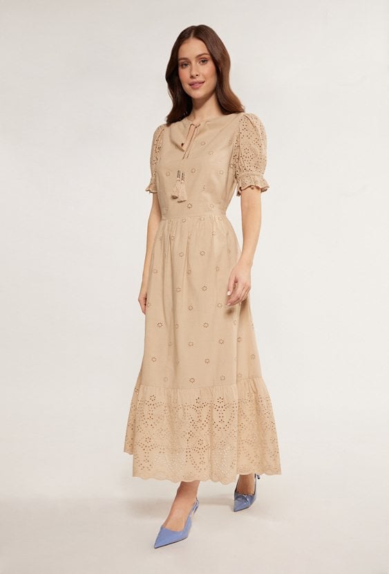 Ażurowa sukienka midi