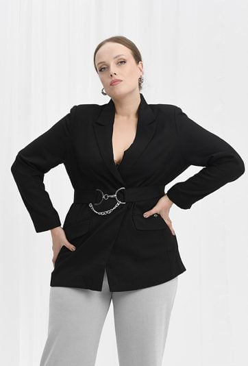 Marynarka damska z paskiem