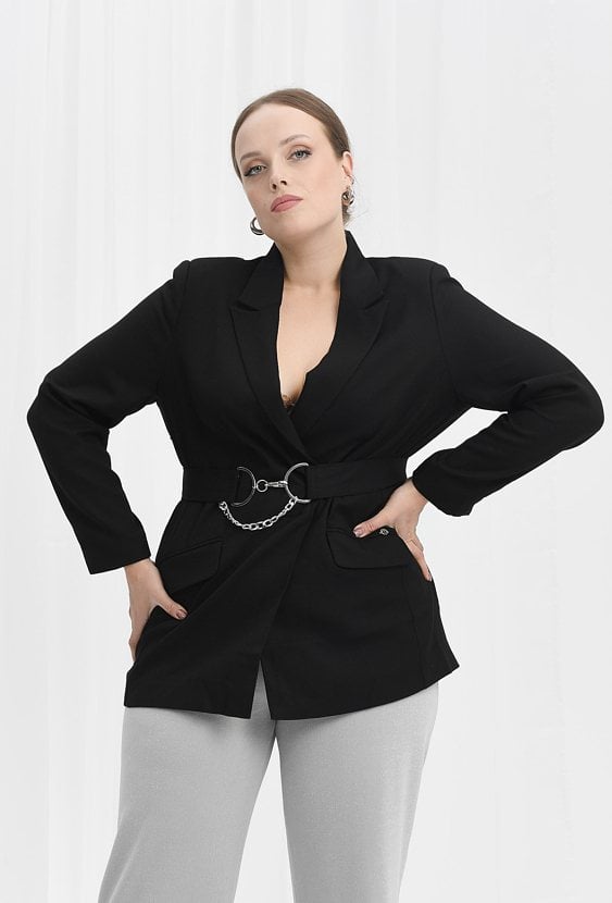 Marynarka damska z paskiem