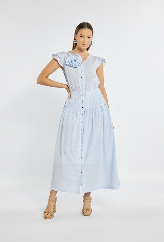 Długa sukienka z bawełny