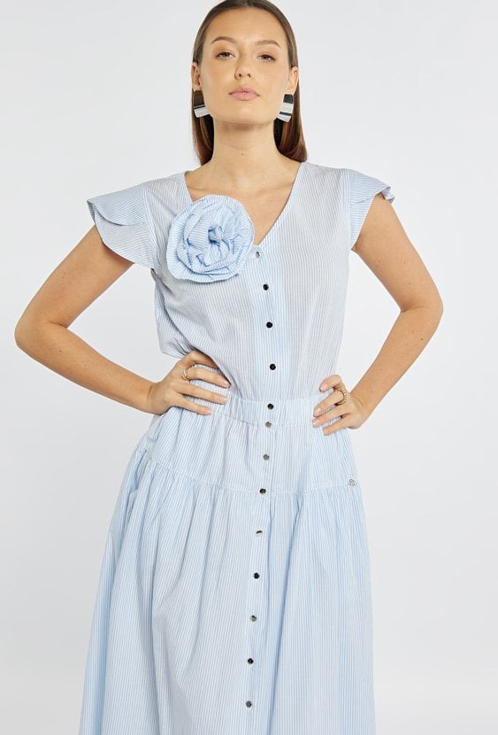 Długa sukienka z bawełny