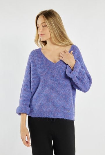 Sweter damski z domieszką wełny