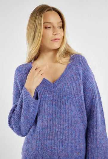 Sweter damski z domieszką wełny