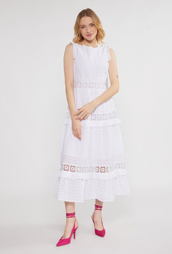 Ażurowa sukienka midi