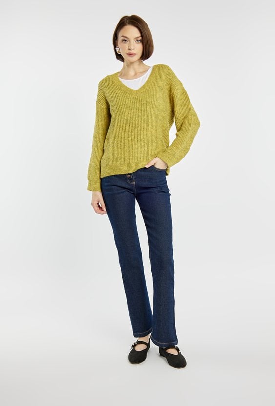 Sweter damski z domieszką wełny