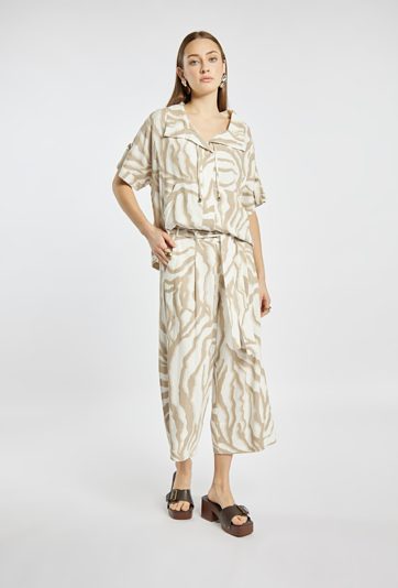 Szerokie spodnie z wzorem