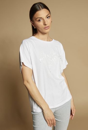 T-shirt z cekinami