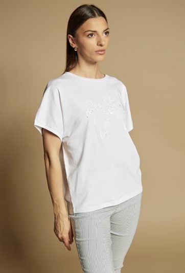 T-shirt z cekinami