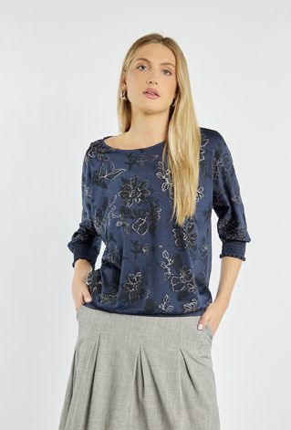 Bluzka z kwiatowym wzorem