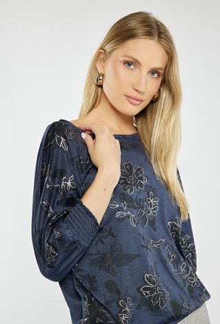 Bluzka z kwiatowym wzorem