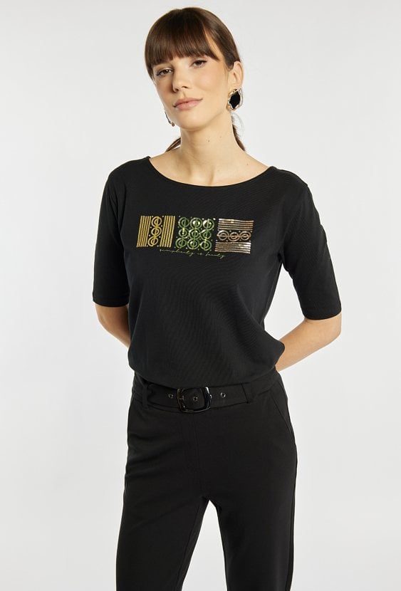 Bluzka damska ze zdobieniem