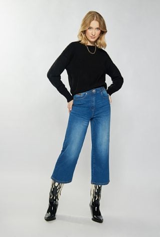 Spodnie jeansowe z szeroką nogawką