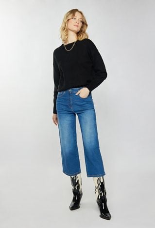 Spodnie jeansowe z szeroką nogawką